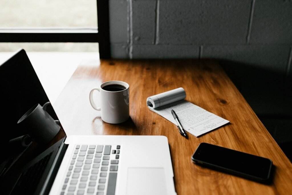 make money blogging - writing a blog post on a laptop